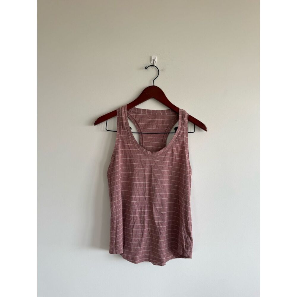 NEW Lululemon athletica Striped Racerback Tank in Rose - Picture 4 of 8